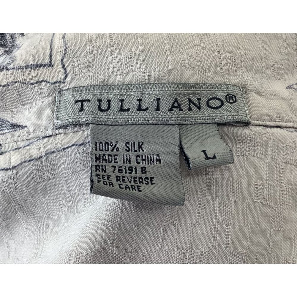 Tulliano Mens Silk Hawaiian Shirt L - Picture 5 of 5